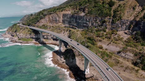 Seacliff-Bridge--Oceanside-Balanced-Cantilever-Bridge-In-New-South-Wales,-Australia