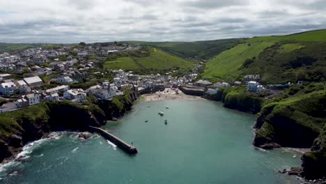 4K-Drone-footage-of-Port-Isaac-in-Cornwall-with-high-clouds