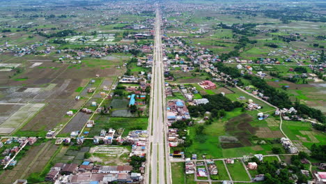 Luftaufnahme-Der-Siddhartha-autobahn-In-Bhairahawa,-Nepal-Tagsüber