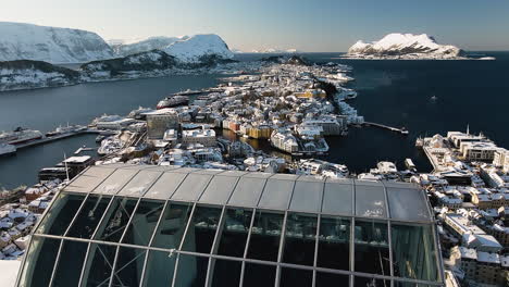 Scenery-Of-The-City-Landscape-Of-Alesund-And-Aksla-Viewpoint-In-Norway