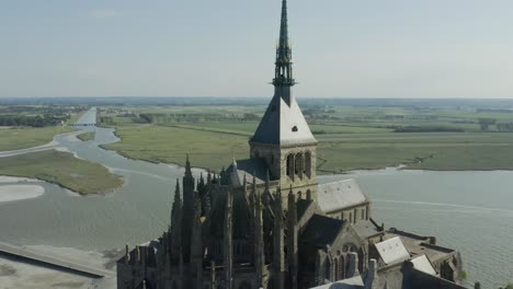 Abbatiale-du-Mont-Saint-Michel---Romanesque-And-Gothic-Structure-Of-Mont-Saint-Michel-Abbey-In-France