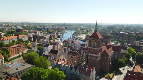 Gdansk-Town-Hall-With-A-View-Of-Gdansk-Cityscape-And-Motlawa-River-In-Poland