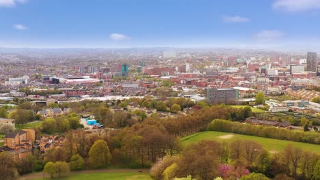 Sheffield-green-city-Yorkshire-England-aerial-ascend