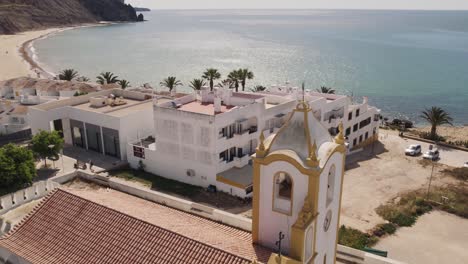 Campanario-De-La-Iglesia-Iglesia-De-Nuestra-Señora-De-La-Luz-En-Lagos,-Algarve,-Portugal