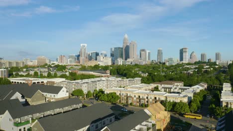 Aerial-View-of-Condo-Buildings-in-Charlotte,-North-Carolina