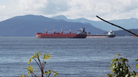 Tankers-on-false-creek-mainland-inlet-far-away-,-Vancouver---60fps