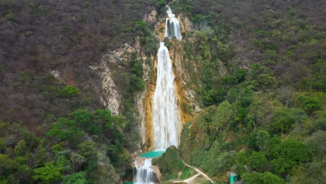 Mexiko-El-Chiflon-Wasserfälle-Im-Dschungel,-Kaskadengestufter-Wasserfall,-4k-Luftaufnahme