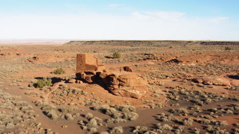 Ruinas-Del-Pueblo-Wukoki-En-Medio-Del-Desierto-Cerca-De-Flagstaff,-Arizona