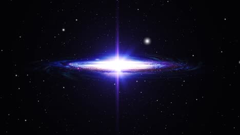 a-galaxy-with-bright-purple-light-in-the-middle-of-the-universe