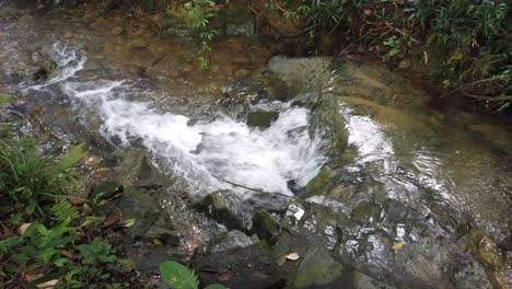 Flowing-white-water-stream-down-a-valley