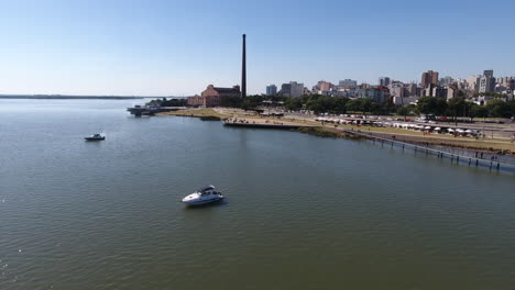 Boats-in-Guabia-River---Porto-Alegre-4K