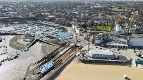 Ramsgate-kent-aerial-high-Point-of-view-4k-footage