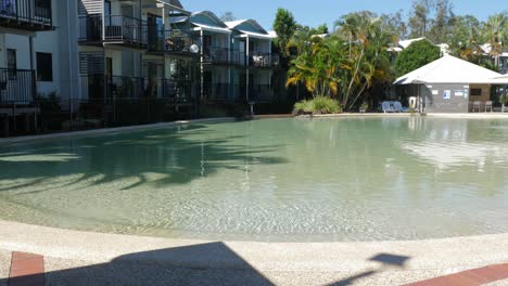 Empty-Swimming-Pool-At-Noosa-Lakes-Resort-During-COVID-19---Holiday-Resort-And-Accommodation-In-QLD,-Australia