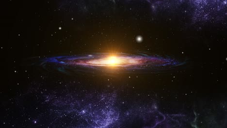 Una-Galaxia-Flotando-En-El-Universo-En-El-Primer-Plano-De-Las-Nubes-Nebulosas