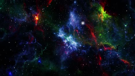 Nubes-Nebulosas-De-Colores-Moviéndose-En-El-Universo