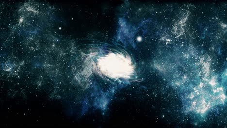 Galaxias-Moviéndose-Contra-El-Primer-Plano-De-Las-Nubes-Nebulosas-En-El-Universo