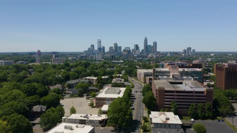 Aerial-View-of-Charlotte-Skyline-in-the-Background