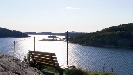 Beautiful-Scenic-Lookout-Overlooking-Water-Surrounding-Orust-Island,-Destination-In-Sweden