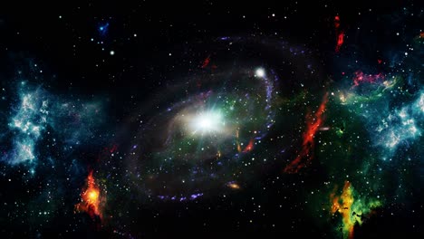 Galaxien-Und-Nebelwolken-Im-Universum-Sind-Voller-Sterne