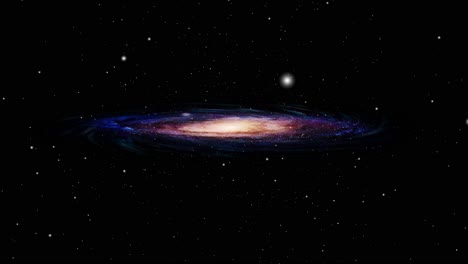 Una-Galaxia-Flotando-En-El-Universo-Repleto-De-Estrellas