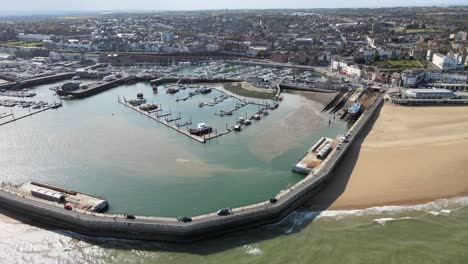 Ramsgate-town-and-harbour-kent-UK-aerial-4k-footage