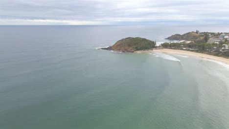 Panorama-De-Scotts-Headland-Y-Little-Beach-En-Nueva-Gales-Del-Sur,-Australia