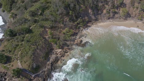Luftaufnahme-Des-Half-Tide-Beach-Bei-Evans-Head-In-New-South-Wales,-Australien