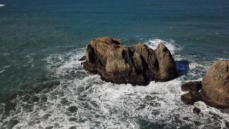 rock-formation-on-coast-aerial-view