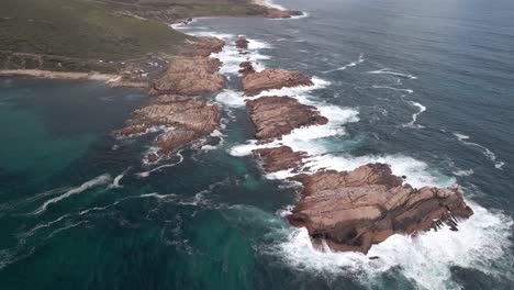 Canal-Rocks-Fly-Over,-Margaret-River-Beach