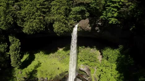 Silver-Falls-State-Park-With-Cascades-On-Forest-Valley-At-Summertime-In-Oregon