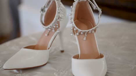 Elegant-And-Stylish-Bridal-Shoes---selective-focus