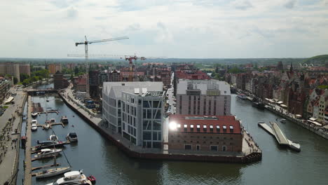 Building-Structures-And-Development-Area-At-Granary-Island-In-Gdansk,-Poland