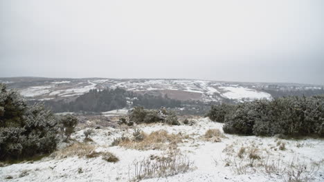 North-York-Moors-Snow-Scene-Video,-snowing-during-filming,-Castleton,-Westerdale,-Rosedale,-Clip-7