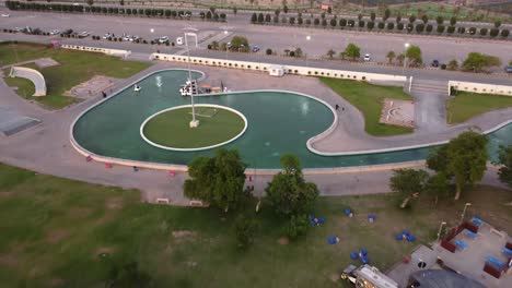 Dammam-city-skyline-and-Life-park-in-aerial-drone-view