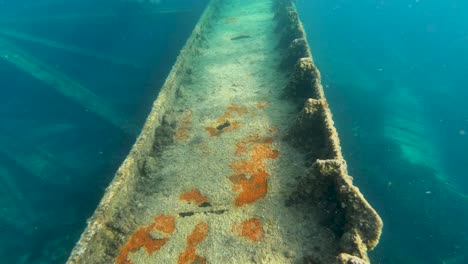 Sunken-boat-rusty-metal-wreck