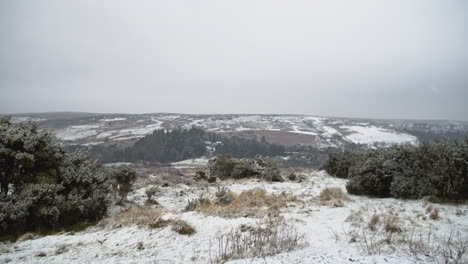 North-York-Moors-Snow-Scene-Video,-Snowing-during-filming,-Castleton,-Westerdale,-Rosedale,-Clip-8