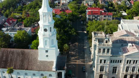 Charleston,-South-Carolina,-Einspielung-Zeigt-Kirchen-Und-Kathedralen-Der-Heiligen-Stadt