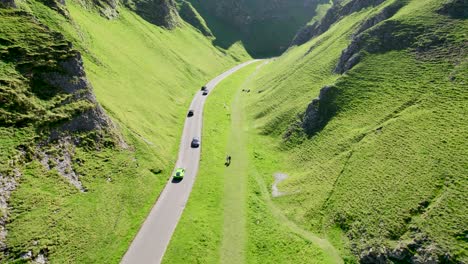 Stunning-View-Of-Hill-Pass-Road-Between-Evergreen-Limestone-Gorges