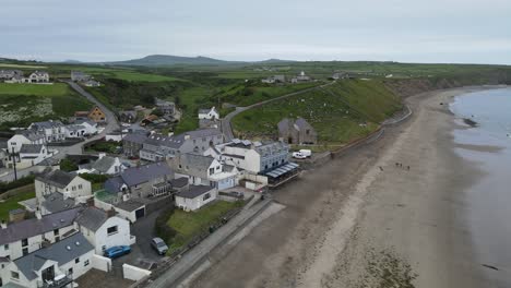 Aberdaron,-small-town-and-beach-in-Wales-Aerial-image