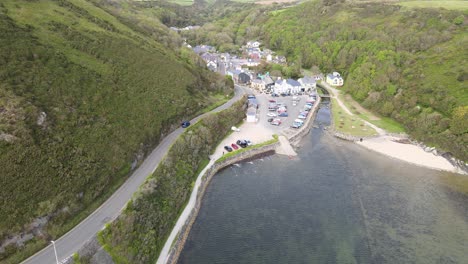 Solva-Wales-Pembrokeshire--quayside--harbour Aerial-footage