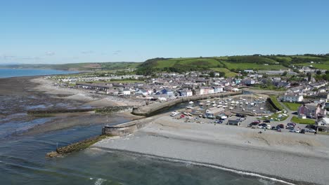 Aberaeron-Wales-UK-seaside-town-and-harbour-Aerial-point-of-view-footage-4k