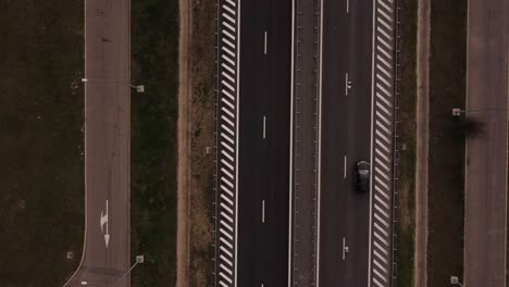Aerial-Overhead-Shot-Of-A-Highway