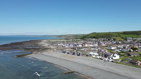 Aberaeron-Wales--beach-Aerial-footage-4k