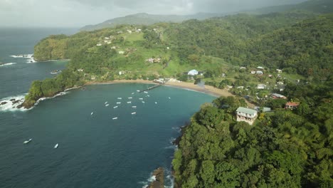 Increíble-Antena-De-Palatuvier,-Que-Es-Una-De-Las-10-Mejores-Playas-Ubicadas-En-La-Isla-Caribeña-De-Tobago