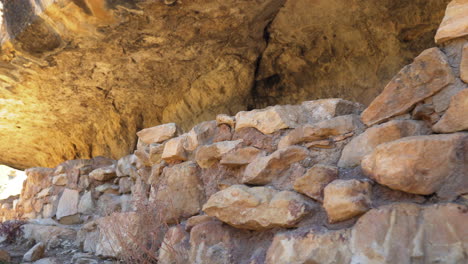 Remnants-Of-Wall-Of-Cliff-Dwelling-At-Walnut-Canyon