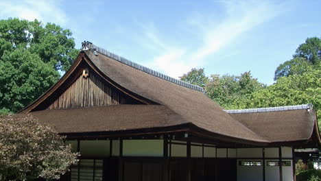 A-hinoki-bark-roof-on-a-Japanese-house