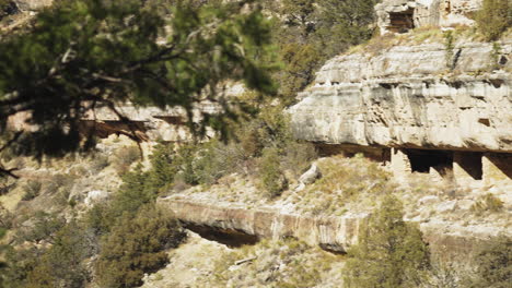 View-Of-Cliff-Side-Dwellings-At-Walnut-Canyon