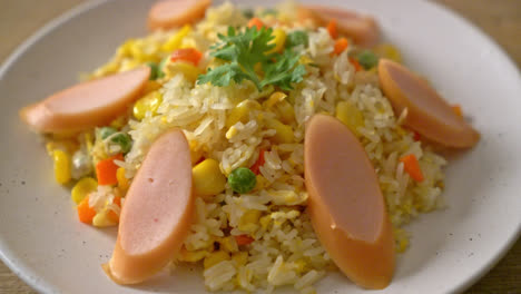 fried-rice-with-sausage-and-mixed-vegetable