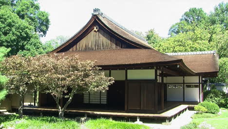 A-traditional-Japanese-house-with-Japanese-maple-trees-in-front