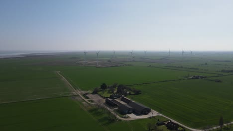 En-La-Costa-Bradwell-Wind-Farm-Essex,-Reino-Unido-Imágenes-Aéreas